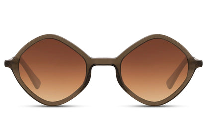 polarised brown angular sunglass in unisex style