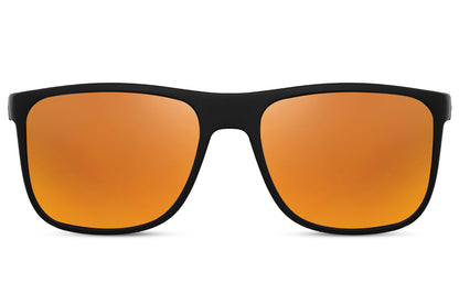 orange mirrored lens sunglass trending eyewear for unisex styling