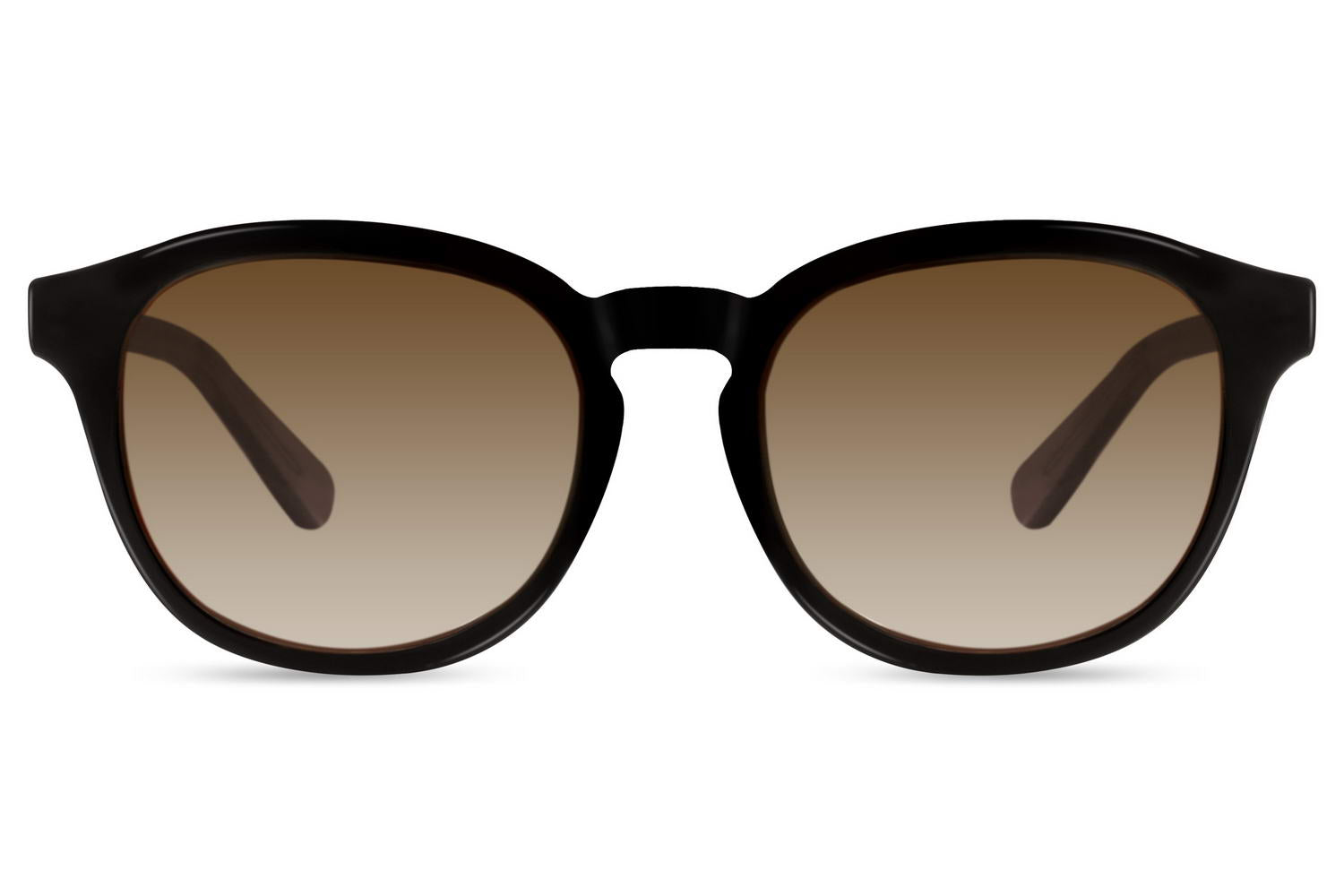 Unisex polarised round sunglasses brown black acetate frame warm brown gradient 1.1mm TAC polarised lens 100% UV protection men women anti-glare driving summer city beach free UK Europe delivery Sunglass Station