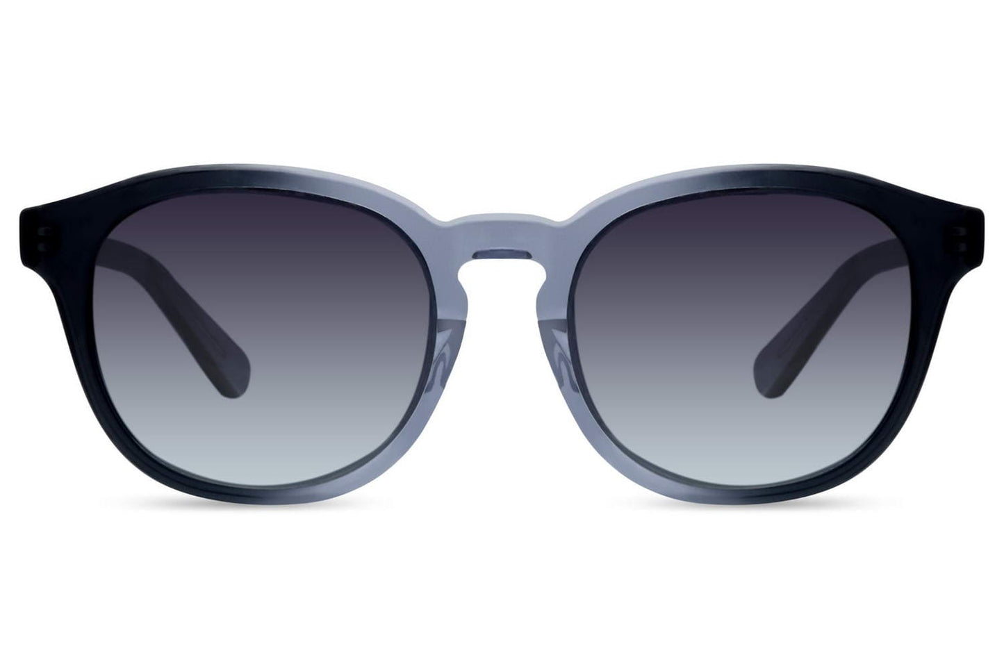 Unisex polarised round sunglasses dark navy durable acetate frame smoke polarised TAC lens 100% UV protection men women sophisticated anti-glare summer city beach outdoor wear free UK Europe shipping Sunglass Station
