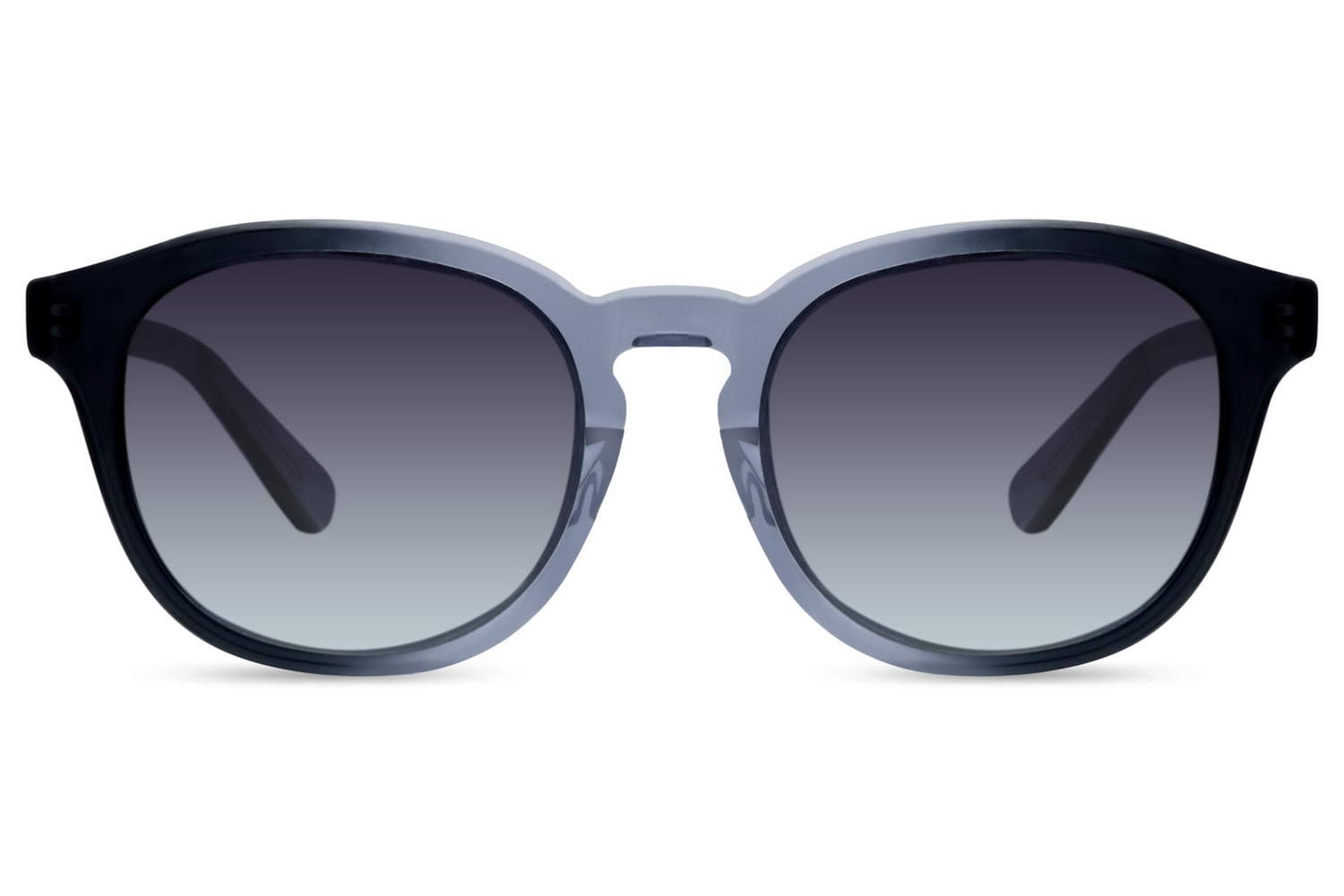 Unisex polarised round sunglasses dark navy durable acetate frame smoke polarised TAC lens 100% UV protection men women sophisticated anti-glare summer city beach outdoor wear free UK Europe shipping Sunglass Station