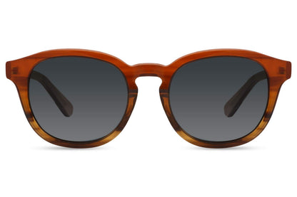 Unisex polarised round sunglasses orange rust acetate frame polarised TAC lens lightweight 100% UV protection men women bold retro anti-glare comfortable all-day summer beach festival free UK Europe shipping Sunglass Station