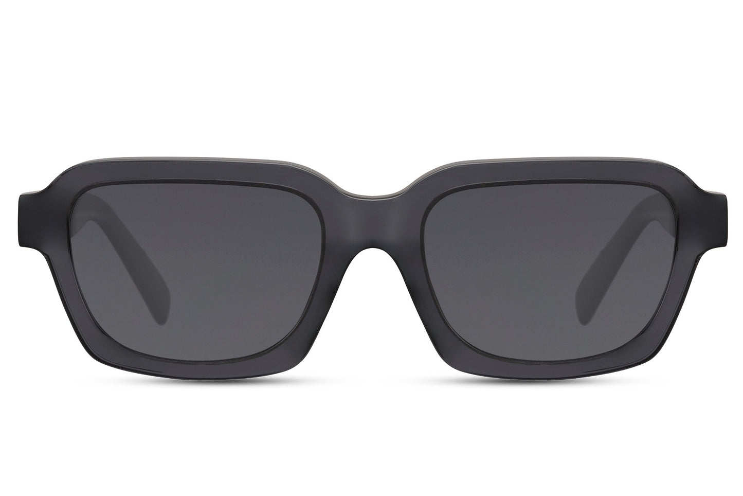 Urban polarized rectangle sunglasses for men and women with black acetate frame and black polarized 1.1mm TAC lens – sporty tough retro rectangle shades for outdoor activities, driving and city wear, free delivery across UK and Europe from Sunglass Station