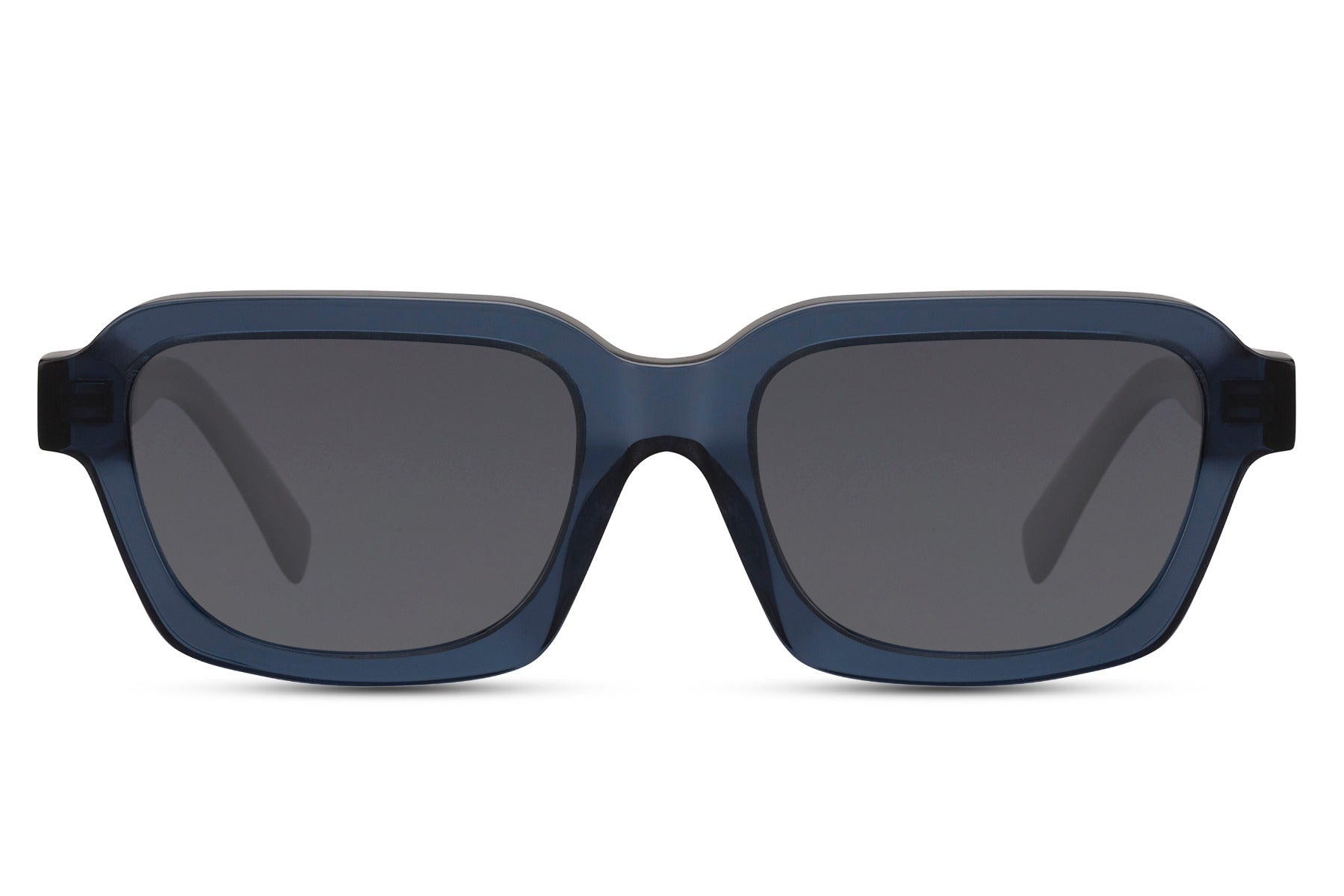 Urban polarized rectangle sunglasses for men and women with grey acetate frame and black polarized 1.1mm TAC lens – sleek sporty retro rectangle shades for driving and everyday city wear, Sunglass Station free UK and Europe delivery