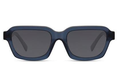 Urban polarized rectangle sunglasses for men and women with grey acetate frame and black polarized 1.1mm TAC lens – sleek sporty retro rectangle shades for driving and everyday city wear, Sunglass Station free UK and Europe delivery