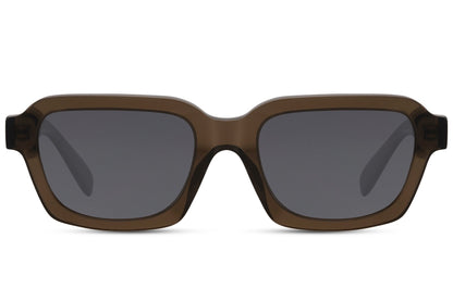 Urban polarized rectangle sunglasses for men and women with tortoiseshell brown acetate frame and black polarized TAC lens – classic vintage-inspired retro rectangle shades for driving and city wear, Sunglass Station free UK and Europe shipping