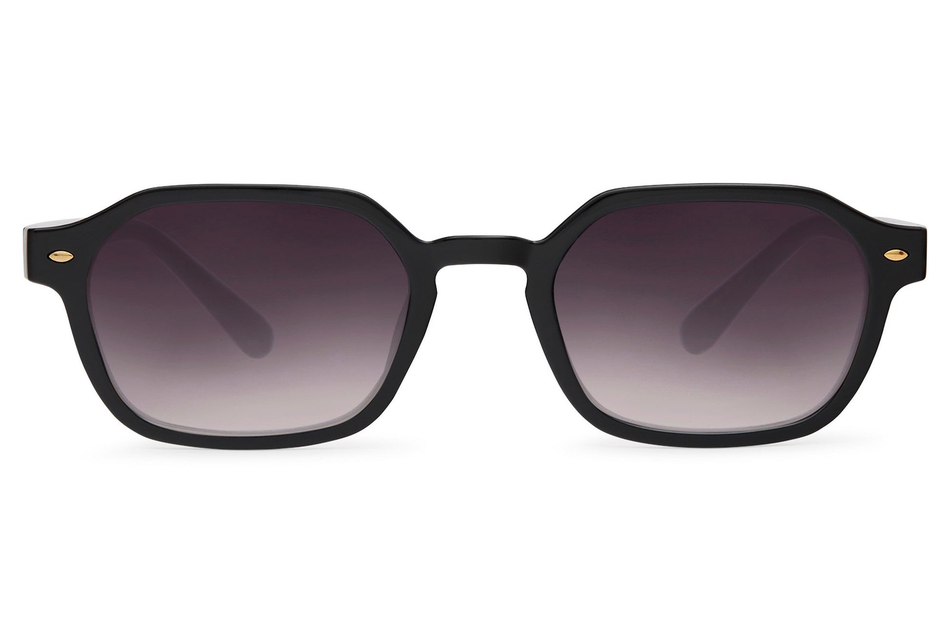 Urban rectangle sunglasses for men with black recycled polyester frame and smoke grey translucent polycarbonate lens – sleek minimalist retro rectangle shades for everyday city wear and smart casual styling, free delivery across UK and Europe from Sunglass Station