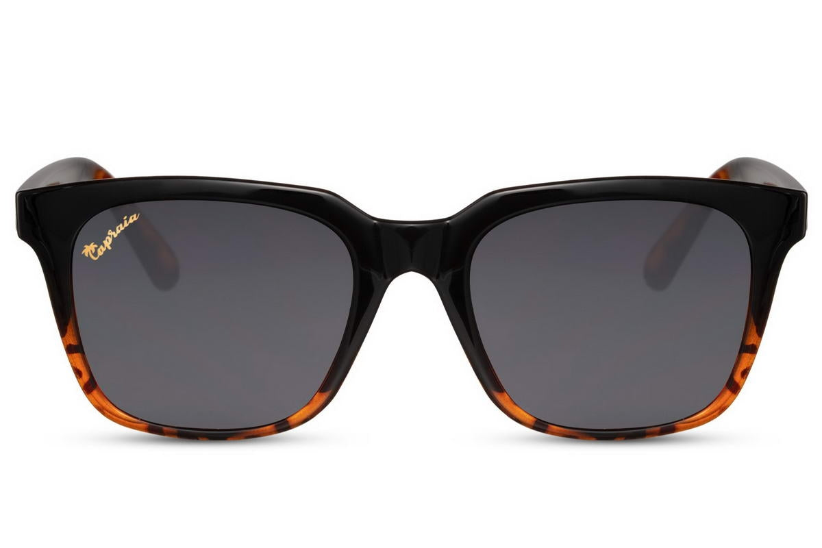 Black Animal Print Wayfarer Sunglass