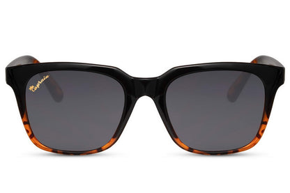 Black Animal Print Wayfarer Sunglass