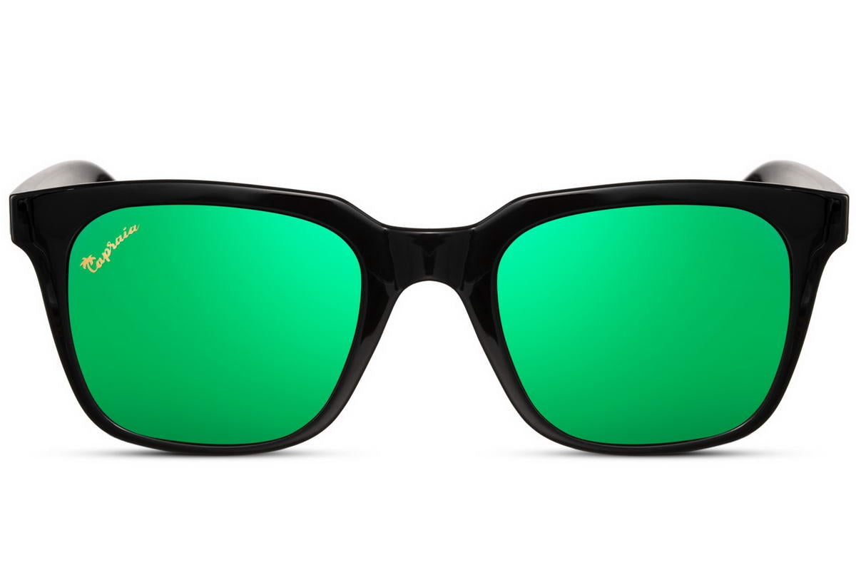 Green Mirrored Wayfarer Sunglass