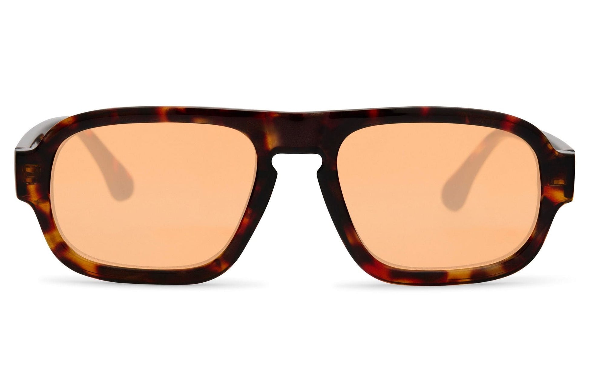 Vintage rectangle sunglasses for men with tortoiseshell polycarbonate frame and peach rose tinted lens – retro vintage-inspired rectangle shades for festivals and going out, free delivery across UK and Europe from Sunglass Station