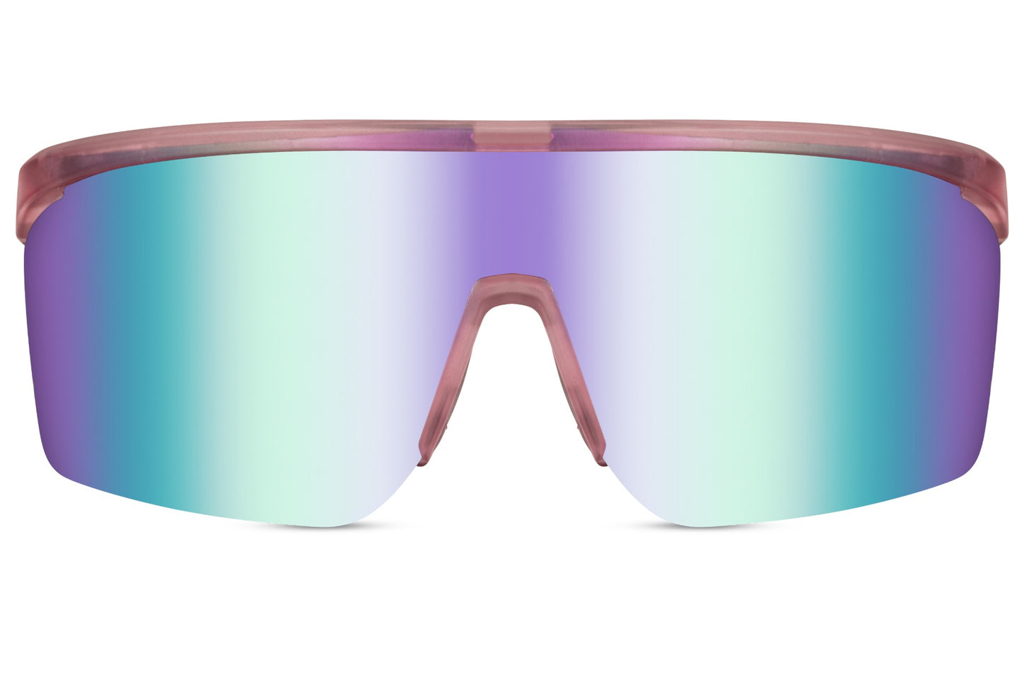 unisex visor style sports sunglasses in mirrored lens