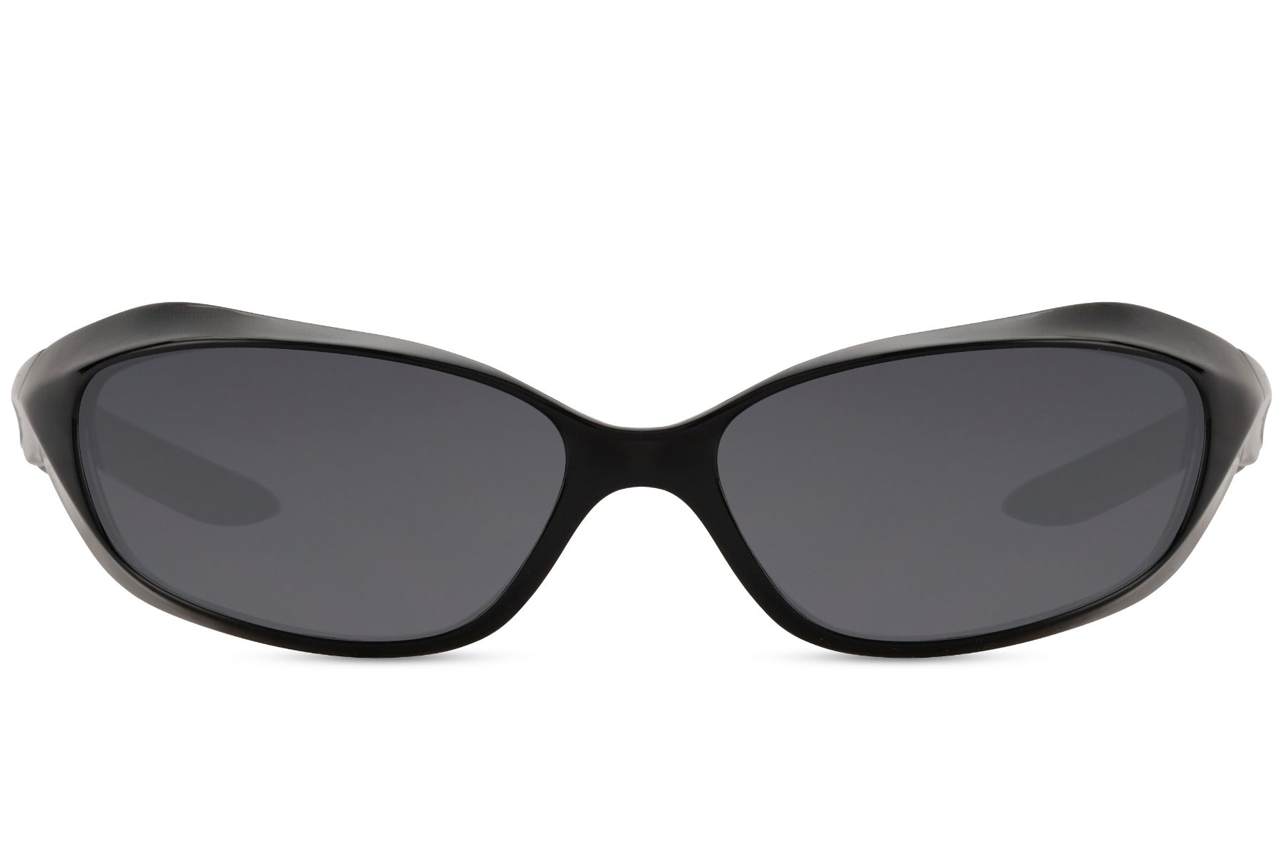 black frame visor wrap party sunglasses — architectural boho crossover eyewear for men and women, the wrap silhouette that moves from beach clubs to rooftop bars without changing pace, free delivery UK & Europe