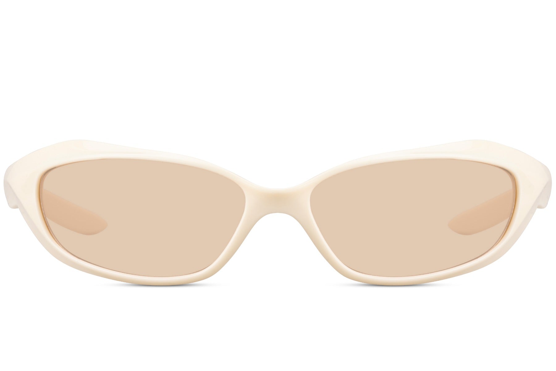 Warm tonal sand visor wrap party sunglasses — pairs effortlessly with linen, cotton and natural fabrics, the boho beach wardrobe essential for Tulum, Mykonos and every coastline in between | Sunglass Station