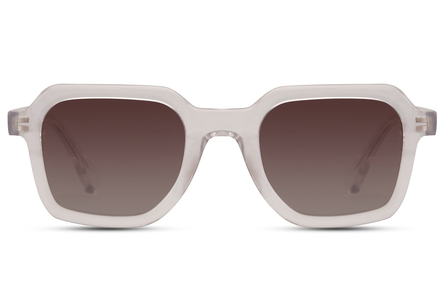 white frame tinted sunglasses with uv400 protection