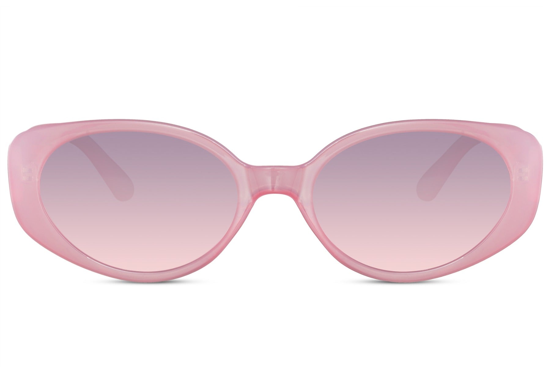 Y2K bold oval sunglasses with pink polycarbonate frame and blush gradient UV protection lens – cute retro Y2K round shades for summer festivals and going out, free delivery across UK and Europe from Sunglass Station