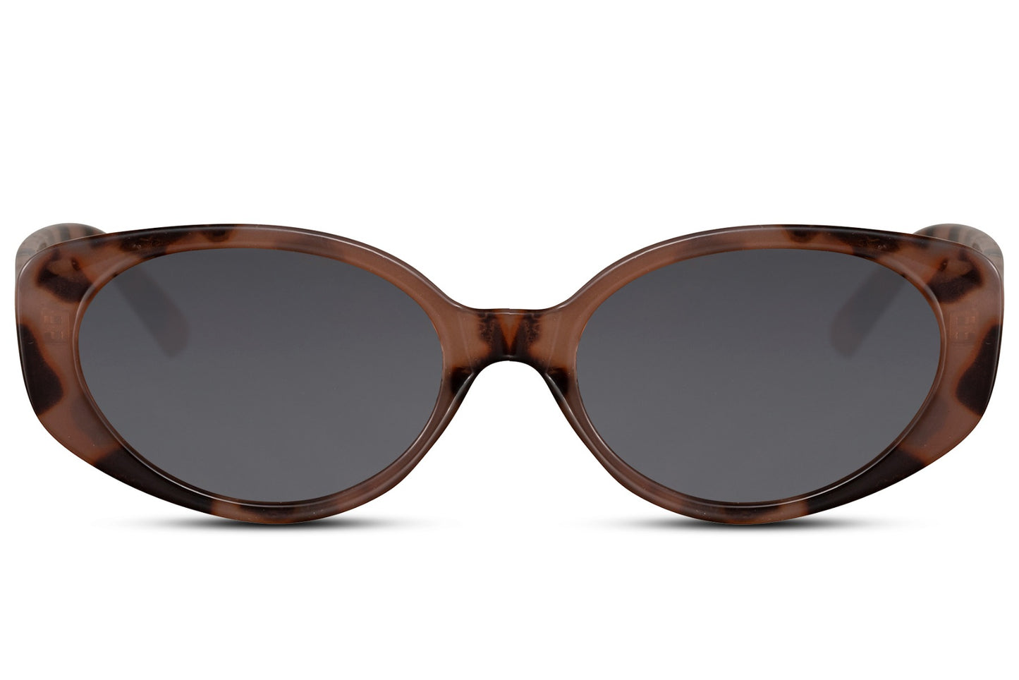 Y2K bold oval sunglasses with brown tortoiseshell polycarbonate frame and amber brown UV protection lens – vintage-inspired animal print retro round shades for city wear and summer holidays, Sunglass Station free UK and Europe shipping