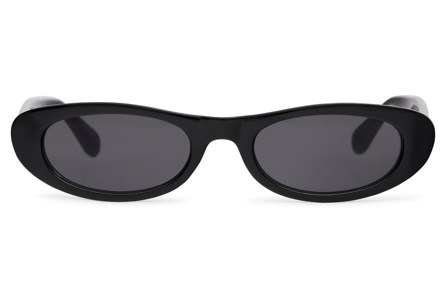 Y2K thin black oval party sunglasses for women — retro rave and night out style | Sunglass Station London, free UK & Europe delivery