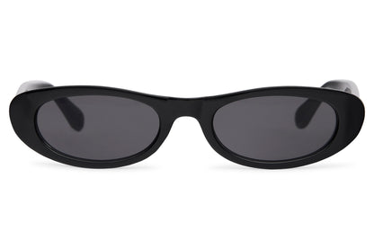 Black Y2K thin cat-eye party sunglasses for women — sleek festival and clubbing eyewear with UV400 | Sunglass Station UK from £29.99